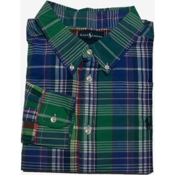 ボーイズサイズ 長袖 ボタンダウンシャツ グリーン boys PR2-993