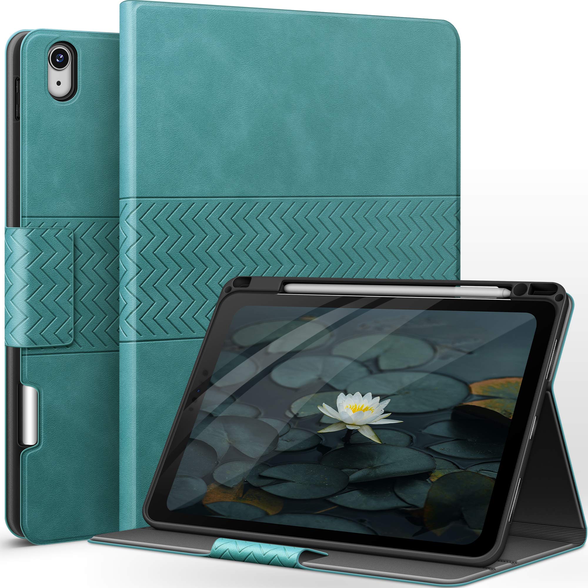 auaua iPad Air 5 ケース 2022 (第5世代) iPad Air 4 ケース10.9インチ 2020 Apple Pencil収納 オートスリープ機能 ひび割れない iPad Air
