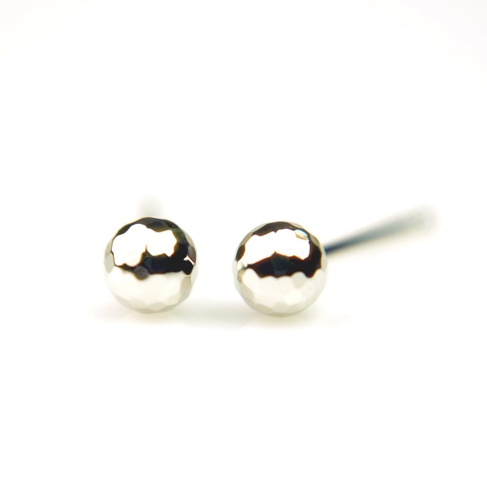 【プラチナピアス】 ミラーボールピアス 3mm 1ペア両耳販売 シンプル 小ぶり ミラーカット プラチナ Pt900 プレゼント ギフト yokomountain