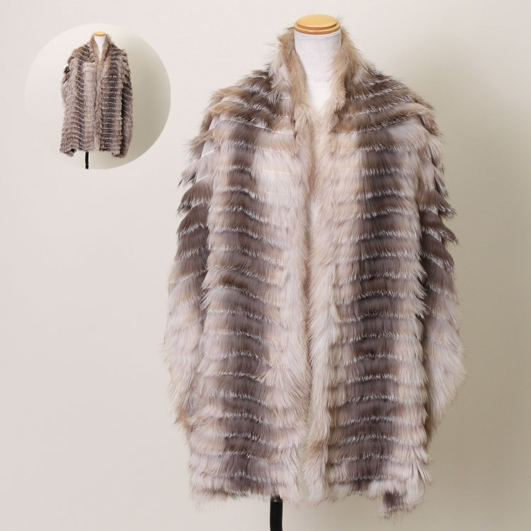 ブルーフロストフォックス ファー ストール ラインデザイン レディース ギフト プレゼント