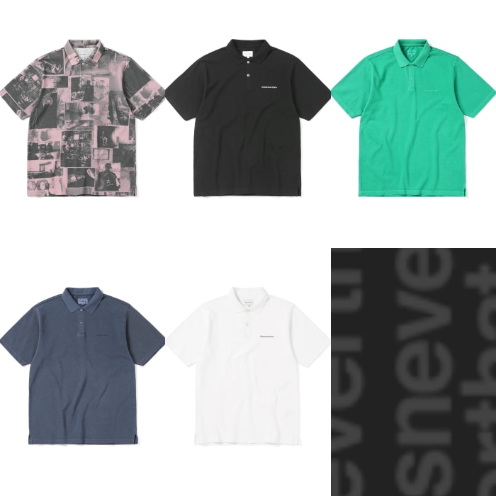 【THISISNEVERTHAT】 T-LOGO S/S JERSEY POLO : 5COLORS