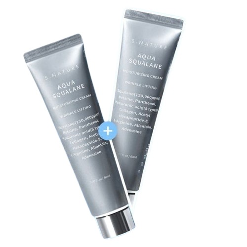 【正規品】 [1+1/毛穴水分天才クリーム]エスニックアクアスクアレンモイスチャークリーム60mlダブルプラン(60ml+60ml)