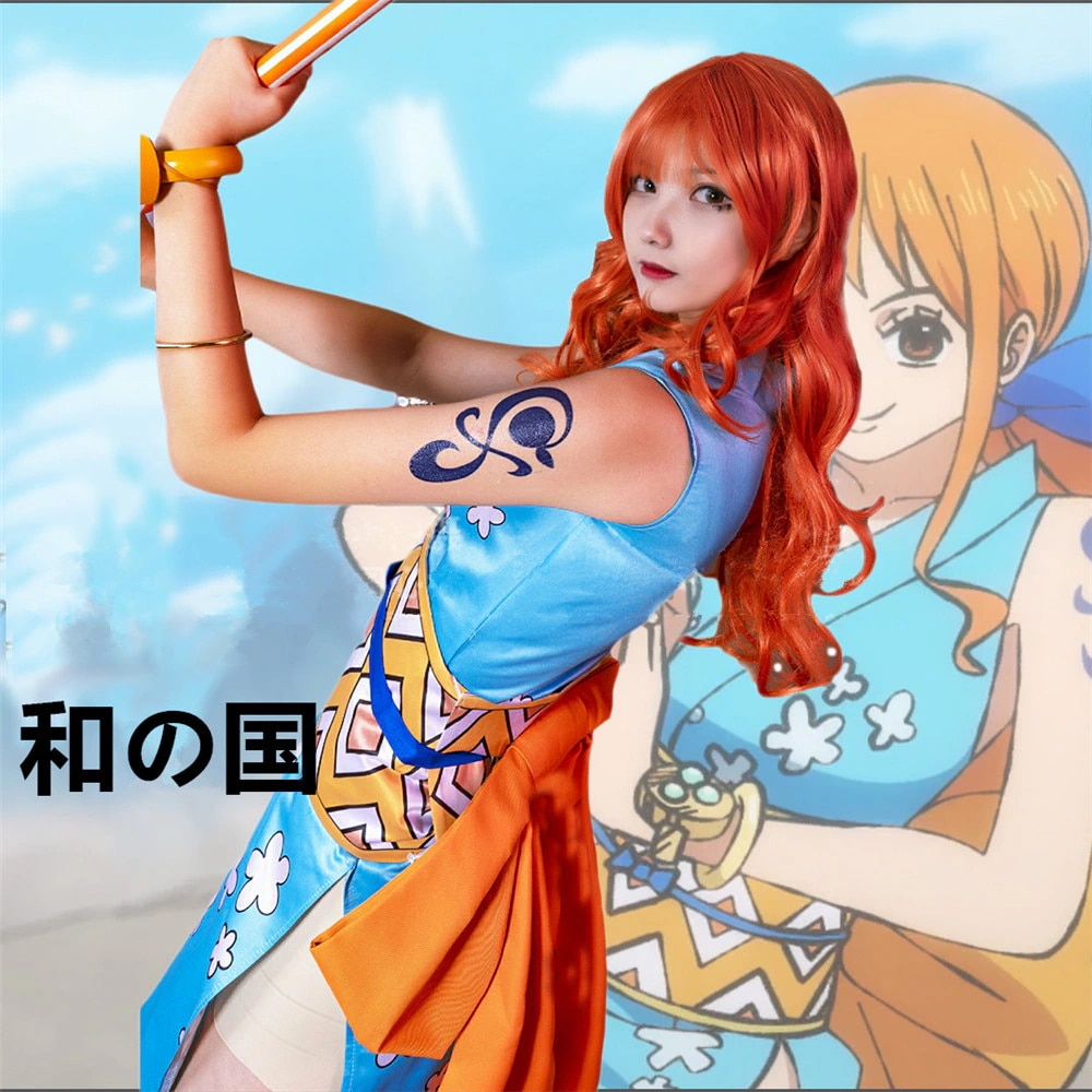 ONE PIECE ワンピース ワノ国 ナミ 風 コスプレ衣装 コスチューム 暗紋設計