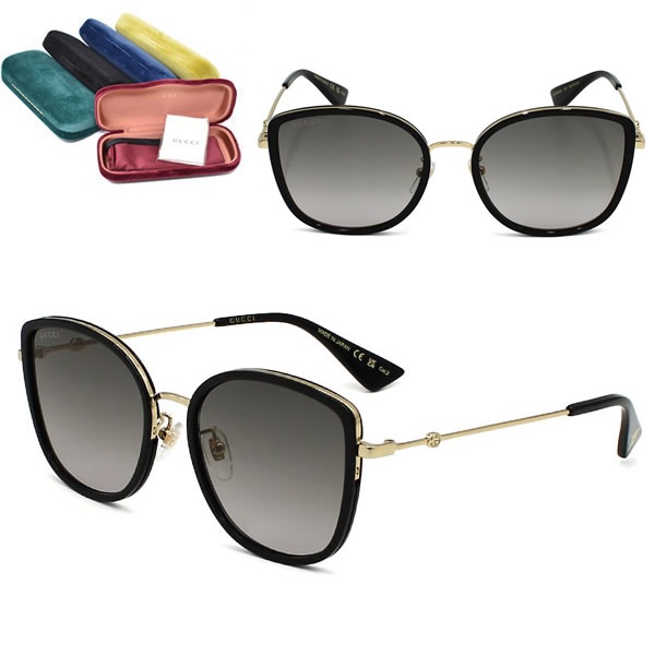 サングラス GG0606SK-001 サングラス アジアンフィット メンズ レディース ユニセックス ブラック グレーグラデーション