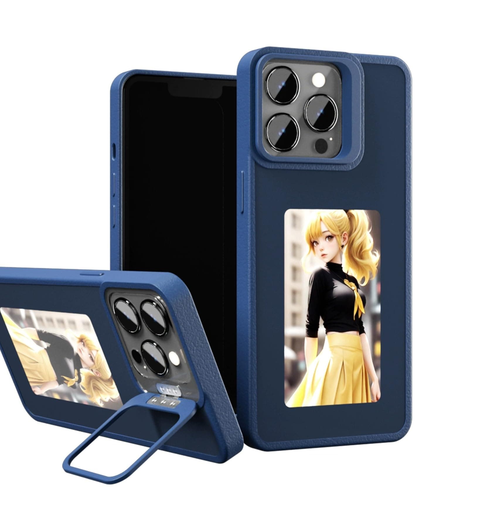 E-Inkスマホケース NFC機能付きスマートフォンケース 4色大画面480x800 4インチ インクスクリーン充電不要 写真やテキストを自由にカスタマイズ DIYスクリーンiphoneケース e-i