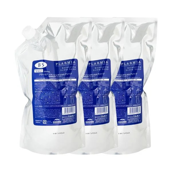 ミルボン プラーミア バランシング スカルプソープ 1000ml シャンプー レフィル 詰替え用 3個セット