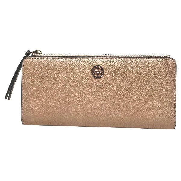 トリーバーチ ロビンソン ペブルド ジップ スリム ウォレット 87161 長財布 【中古】