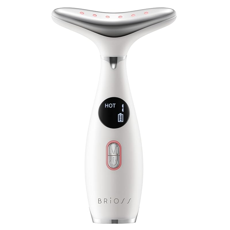 BRiOSS ブリオス ネックケアリフト アイボリー フェイス＆ボディ用リフト EMS バイブレーション 充電式 USBTypeC 首元 フェイスライン おでこ リンパ 頬 二の腕 ふくらはぎ