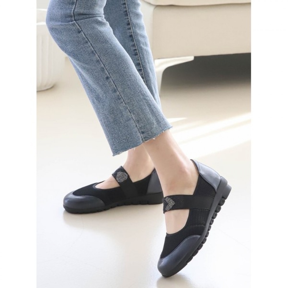 [Ninas Paris] ハートキュービックバックバンドメッシュローファー