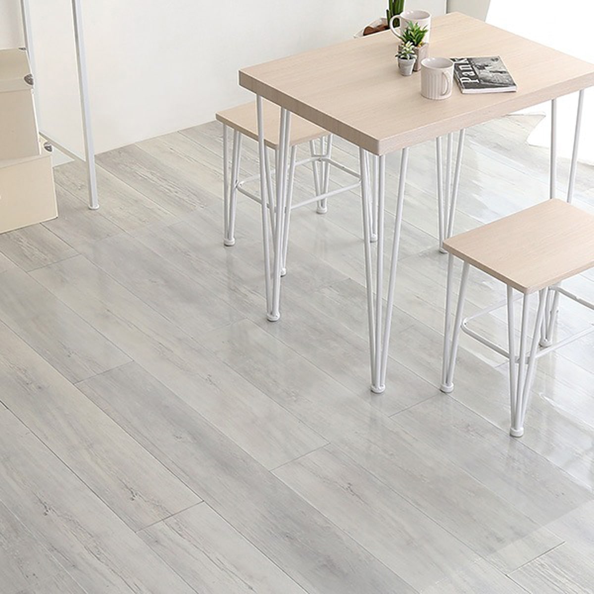 ぴったりとズレない透明ダイニングラグ 90cm250cm2枚 3畳サイズ