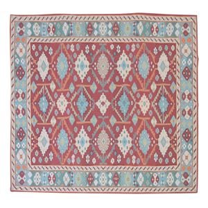 ラグマット 絨毯 幅180×奥行180cm TTR-168B 正方形 インド製 アンティークキリム調 リビング ダイニング ベッドルーム 寝室 8,662円