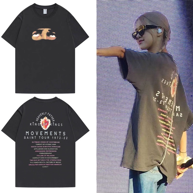 【期間限定 】 ローズパーク チェヨン Tシャツ レディース 夏 コットン ラウンドネック 半袖シャツ ジェンダーレス トップス 五分袖2枚購入でカード1パスケース