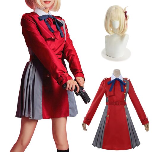 コスパ最高 即納 CR ROLECOS リコリスリコイル コスプレ 錦木千束 井ノ上たきな ウィッグ付き リコリコ LYCORIS RECOIL アニメ コスプレ衣装 ハロウィン コ
