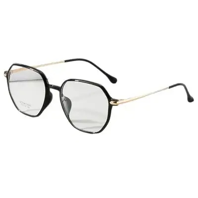 【20点セット】【急速出荷】メガネ 23新型韓国版ブルー快適品質光学フレーム多角形長顔金属プラスチック鋼全枠眼鏡フレーム