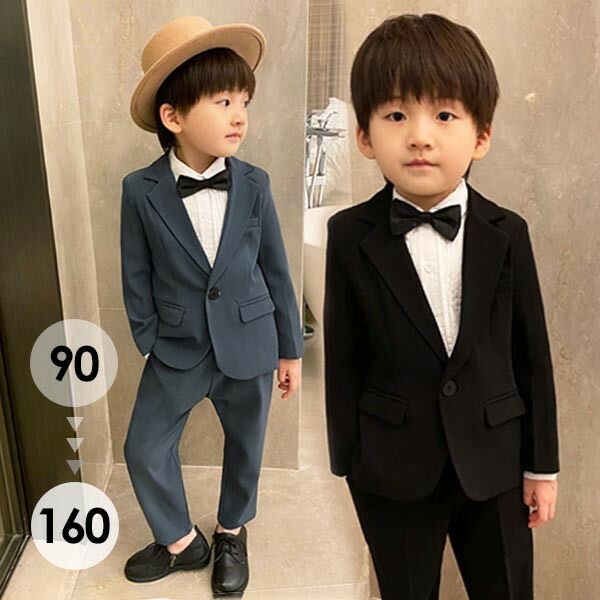 子供スーツ 卒業式 スーツ 男の子 卒園式 セットアップ カジュアル 春秋服 子供タキシード ピアノ発表会 入園式 入学式 ブラック グレー キッズスーツ フォーマル ページボーイ 結婚式 合唱 舞台