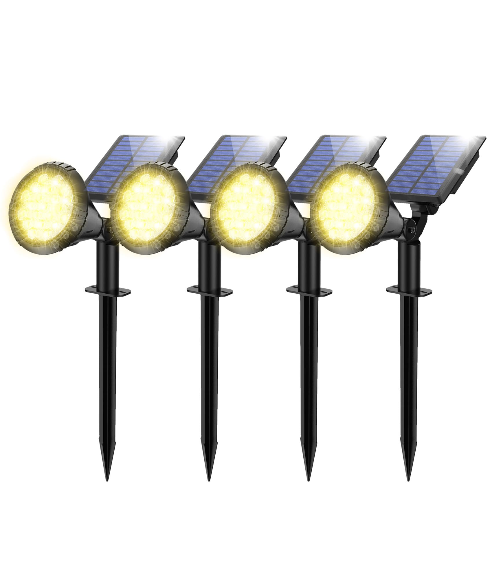 NBKLS 屋外用ソーラースポットライト庭用屋外ソーラーライト防水スポットライト経路 庭プール木庭私道の自動オン/オフ WARMTY002YDD