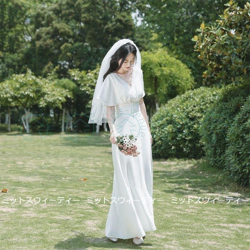 海外限定】 ウェディングドレス 二次会 フ 旅行 花嫁 挙式 前撮り