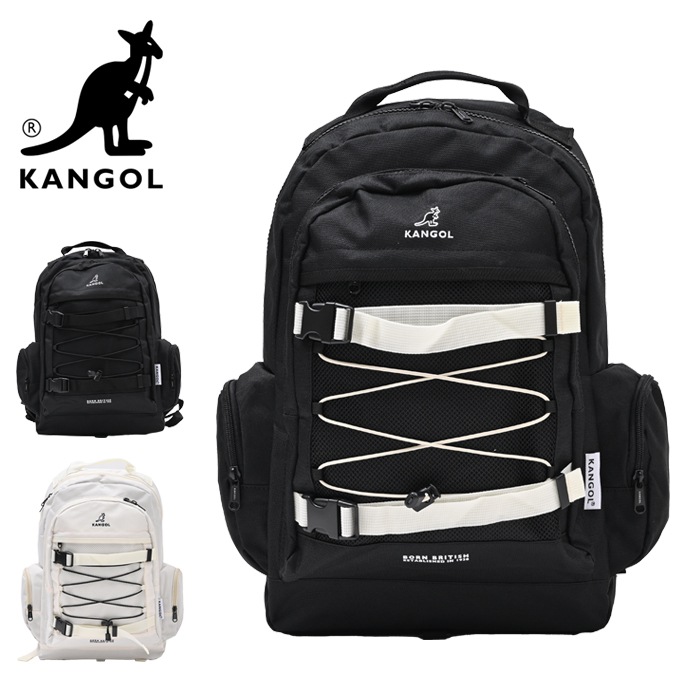 [カンゴール] KANGOL リュック リュックサック カンゴールリュック 男女兼用 定番 旅行 通学 通勤 黒リュック シンプル ブラック ホワイト 大容量