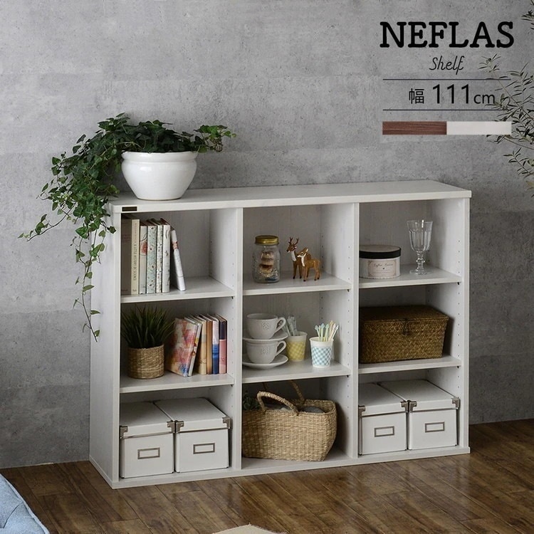 棚 カラーボックス ラック 木製 おしゃれ ナチュラルモダン 間仕切り パーテーションラック シンプル 本棚 木目柄 省スペース 120cm