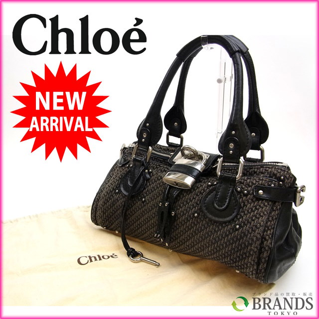 クロエ Chloe ハンドバッグ パディントン ブラック レザー (あす楽対応)(激安・即納)【中古】 Y039 . クロエ Chloe ハンドバッグ パディントン ブラック レザー (あす楽対応)(激安・即納)【中古】 Y039 .