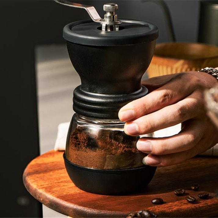 小型 家庭用 INSスタイル コーヒーグラインダー 手挽きコーヒーミル 水洗い可能 手動式