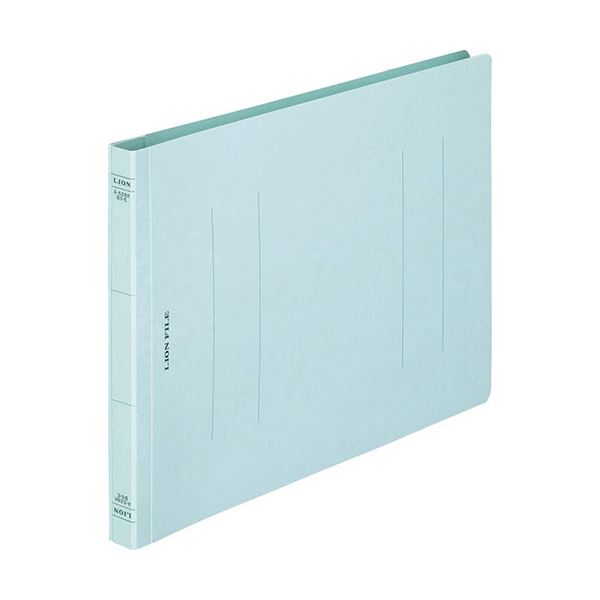 (まとめ) ライオン事務器 フラットファイル(環境) 樹脂押え具 B5ヨコ 150枚収容 背幅18mm 水 A-528KB5E 1セット(10冊) (×10セット)