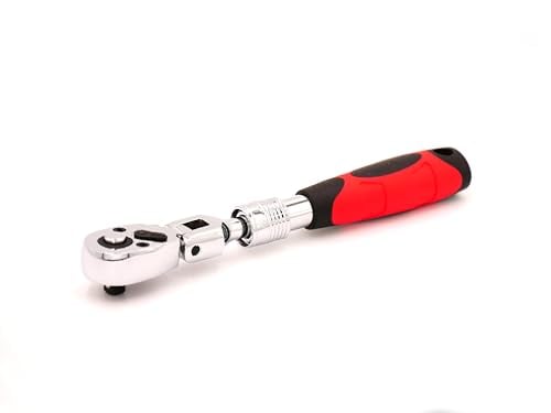 エマーソン(Emerson) フレックス伸縮式ラチェットハンドル 自転車からバイク自動車まで幅広く使える 差込角 9.5mm(3/8インチ) 伸縮式4段階 18度ずつ10段階(180度首振り) 72枚