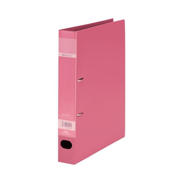 （まとめ）セキセイ ロックリングファイル A4タテ2穴 280枚収容 背幅43mm ピンク F-532-21 1冊 (×10セット)