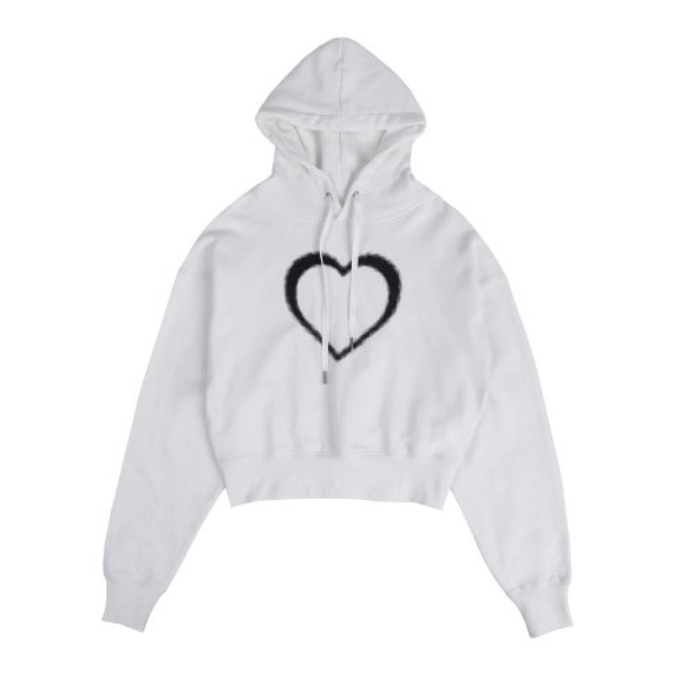 AEAE Love Crop HoodieWHITE A233WHD02WH