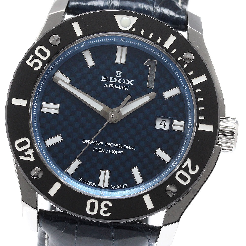 エドックス EDOX 80088-3-BUIN1-L クロノオフショア1 プロフェッショナル デイト 自動巻き メンズ 箱・保証書付き_962245【中古】