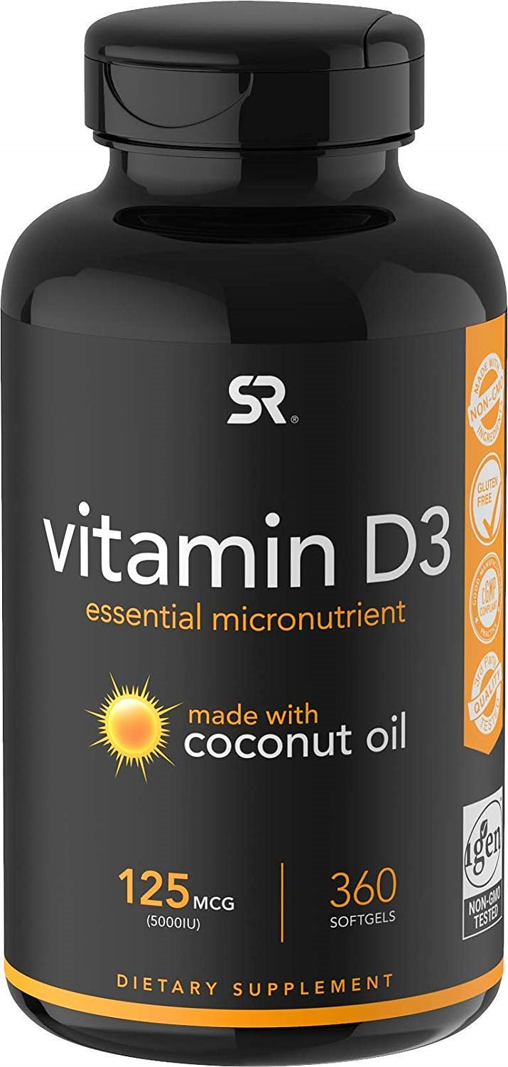 ビタミンD3(5000iu/125mcg) ココナッツオイルで強化されより優れた吸収効果 非GMOグ