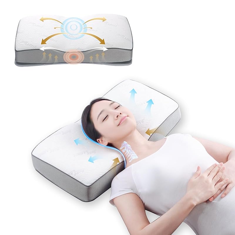 afontane 安眠枕 横向き寝 枕 ストレートネック 肩こり解消 低め 横向き寝 安眠グッズ 高さ調節可能 通気性 抗菌 防ダニ 首が痛くならない 通気性 深い眠り プレゼント 精密 サポート 快