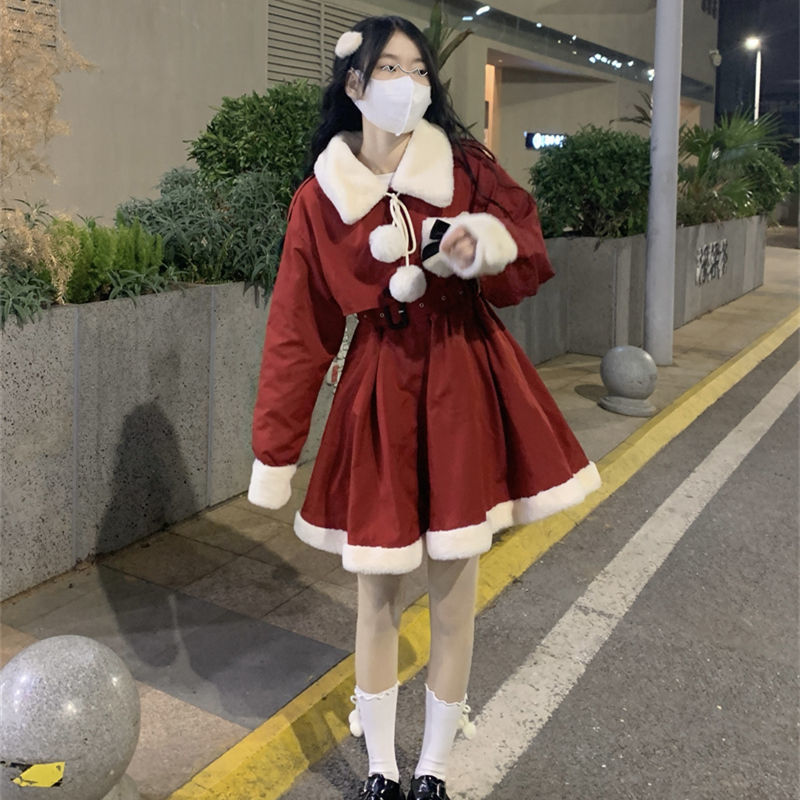 超人気 クリスマスワンピース 赤 レッド　サンタコスプレ衣装 クリスマス レディース セクシー 可愛いトナ