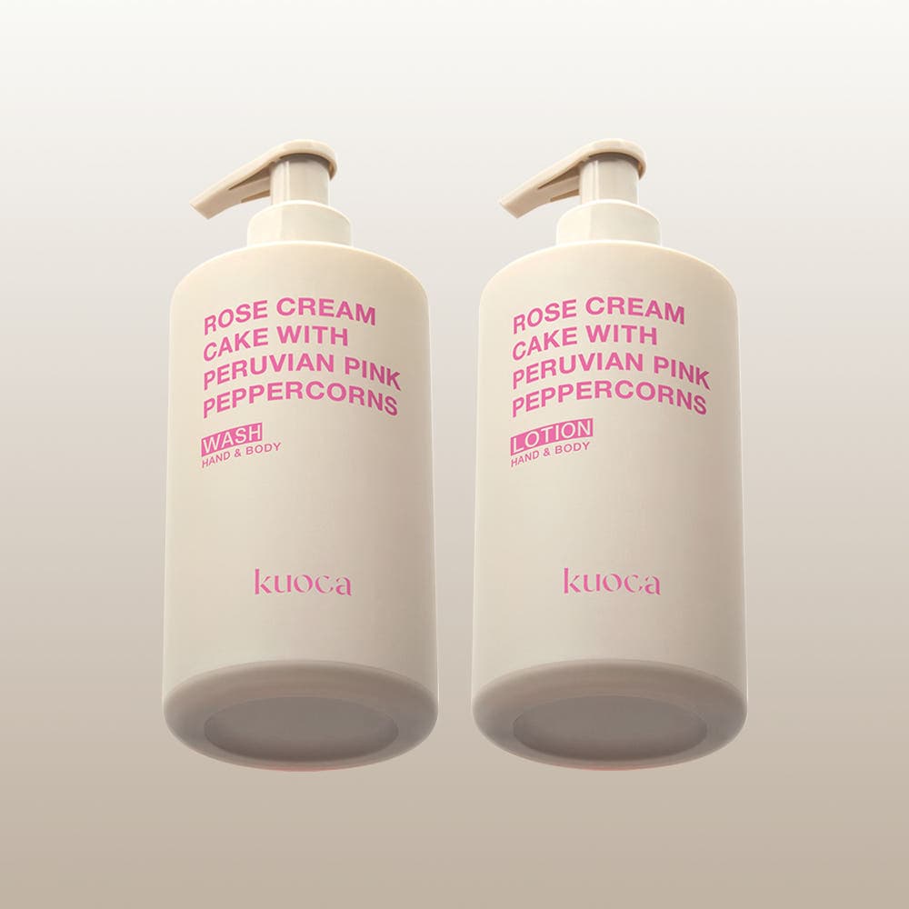 韓国コスメ ローズケーキ ハンド&ボディ デュオセット ボディウォッシュ ボディローション 各300ml いい香り 保湿 全身 ギフトセット 詰め合わせ 上品 大容量 プレゼント 人気 自分へのご褒美