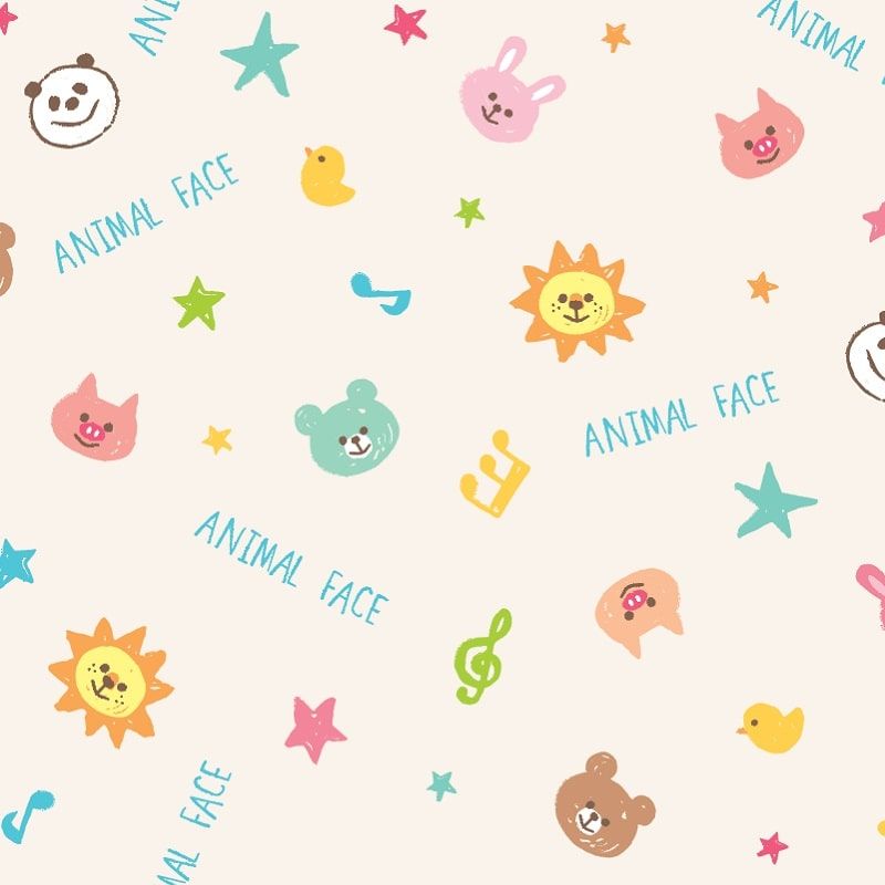 （まとめ買い）シモジマ HEIKO 包装紙 ファンシー柄 半才 アニマルフェイス 50枚 750x528mm ラッピング用品 002411024 [x3セット]