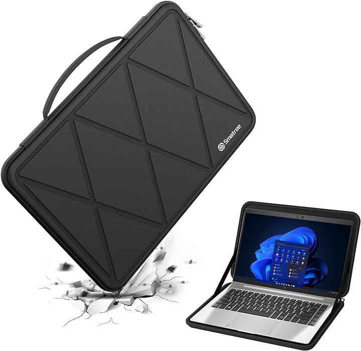 互換品 ハードEVA保護スリーブケース 14インチ HP EliteBook 640 G9 Notebook PC/HP 防水 (Black, For HP 14インチ（M49-1）)