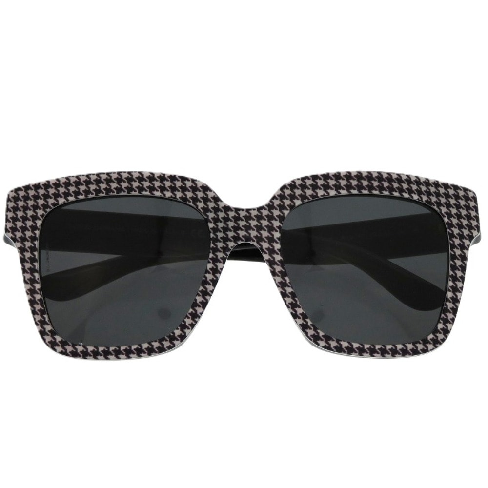 新品同様 ドルチェアンドガッバーナ ハウンドトゥース DG4286-F 3079/87 5420 140 3N サングラス プラスチック ブラック 1178【中古】DOLCE&GABBANA