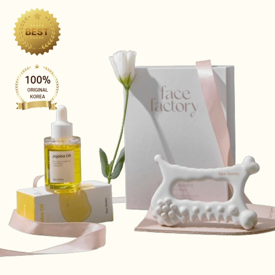 【セット】肌を整える,肌荒れを防ぐ,不要なものをすっきりと セラミックかっさマッサージ器＋オーガニック ホホバオイル 30ml （フェイス＆ボディ用 自宅エステケア）