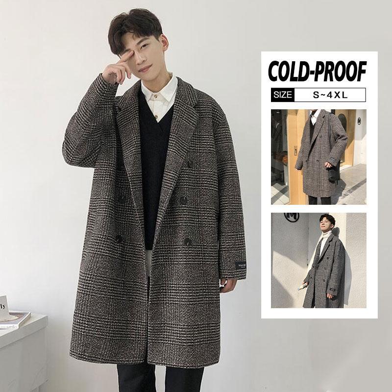 トレンチコート コート メンズ ジャケット ストライプ柄 アウター 前開き ビジネス 防風 防寒 秋 冬 冬服 ブルゾン 通勤 シンプル ゆったり スリム