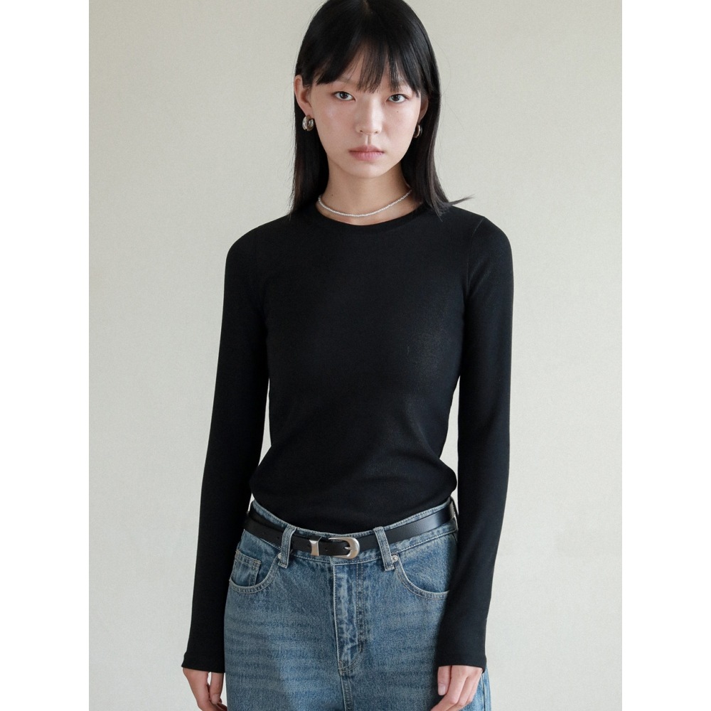 LOSSYROW ロッシーレイヤード長袖Tシャツ ブラック