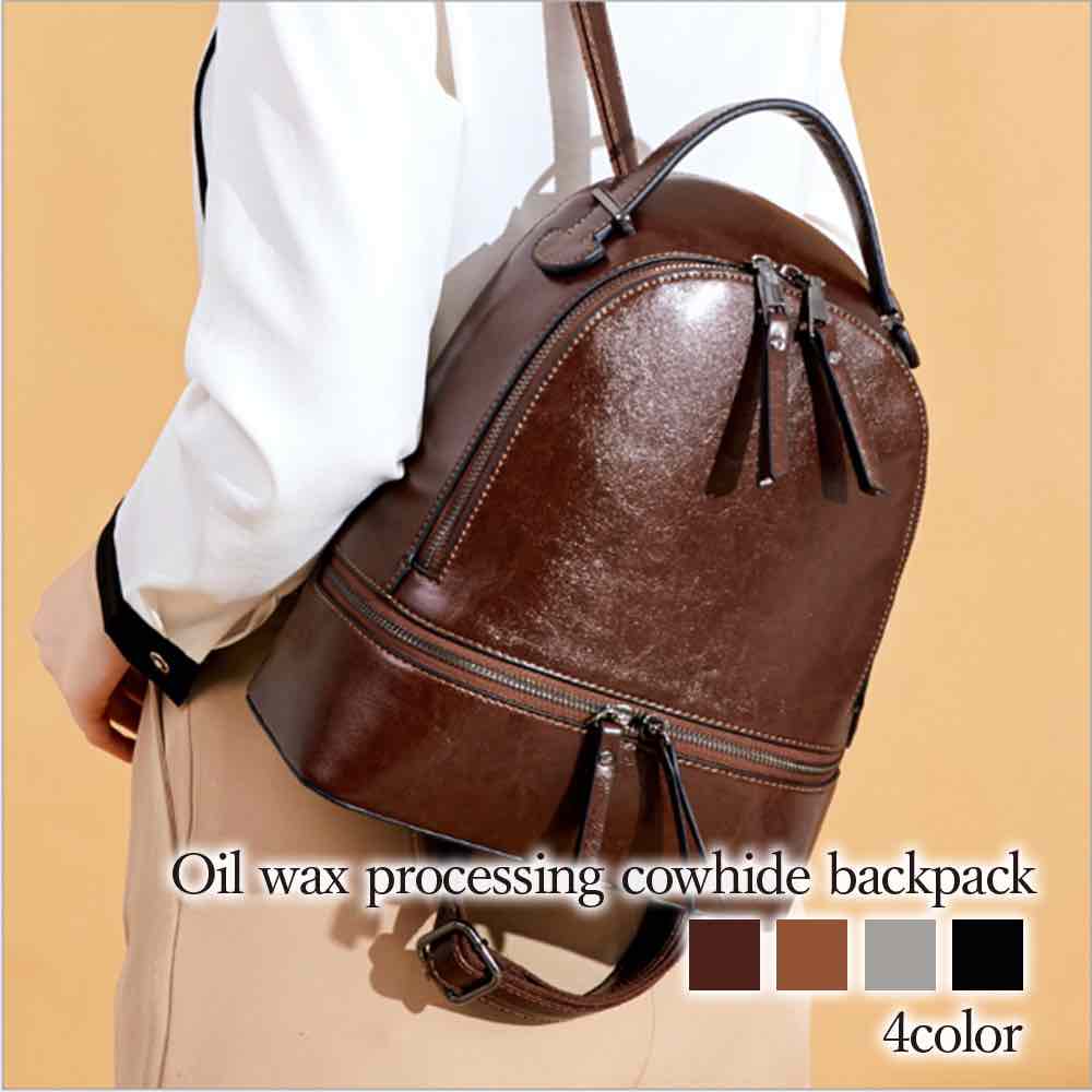 リュック レディース オイルワックス加工牛革バッグ 軽量 ビジネス 大きめ 人気 40 パソコン 大容量 大人 おしゃれ レザー 本革 通勤用 冬 バッグ 春 防水 革 A4 ブランド 3WAY 軽い 5,861円