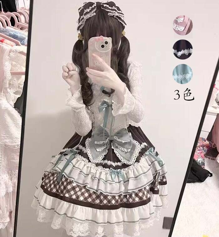 2025ウエディングドレス 日系女子中高生 コスプレ 演出服 ロリータ風 Lolita ワンピース コスチューム 衣装 ノースリーブ レディース 可愛い イベント衣装 Aライン 切り替え風 ワンピ 学