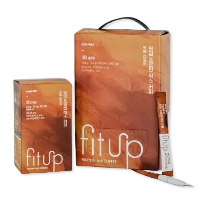 【大容量】KOMFORT フィットアップ プロテイン ミックスコーヒー 100個入 韓国 ドラマ 人気 ダイエット インスタント コーヒー ラテ ばらまき土産