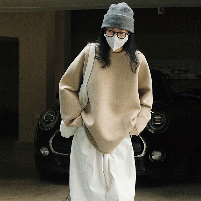 Tシャツ ロンT 長袖 レディース 無地 カットソー ビッグシルエット クルーネック ロングスリーブ トップス 長袖tシャツ 丸首 オーバーサイズ 大きいサイズ 韓国 ファッション 春 秋 普段着 ゆ