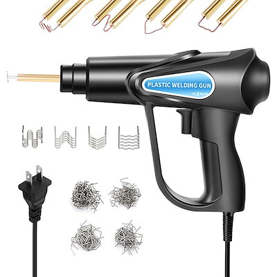 他サイト： 70W プラスチック溶接機 カーバンパープラスチック ホットホッチキス 4種200本の溶接釘付き 高出力プラスチック溶接 LED照明付き多目的3秒高速加熱耐久性使いやすさ 溶接修理機 溶接機ガの商品画像