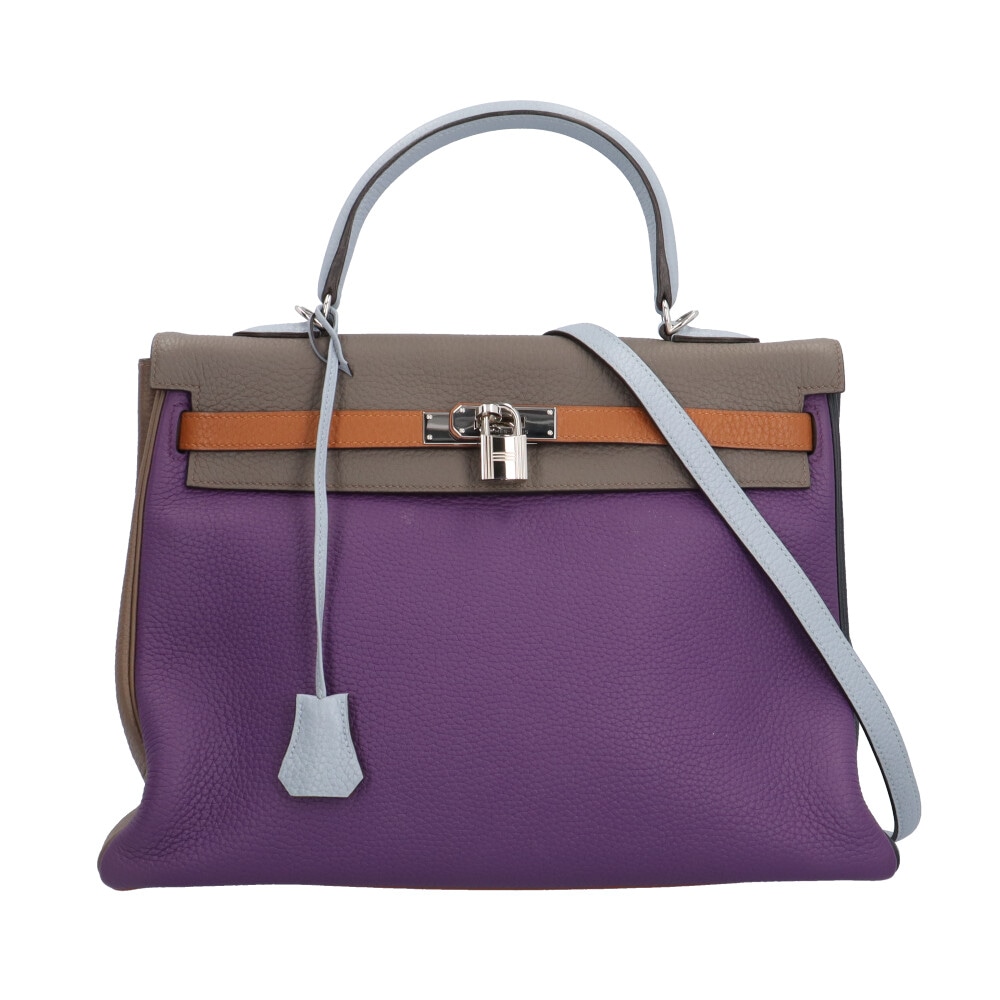 エルメス ケリー35 アルルカン ショルダーバッグ トリヨンクレマンス パープル HERMES 中古