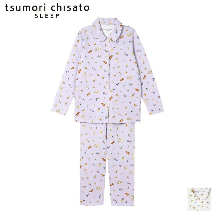 ツモリチサト tsumori chisato ワコール wacoal パジャマ ルームウェア 部屋着 長袖 キルトニット 不思議の国のキャラクター ツモリチサトスリープ 寝間着 秋冬 UDW404