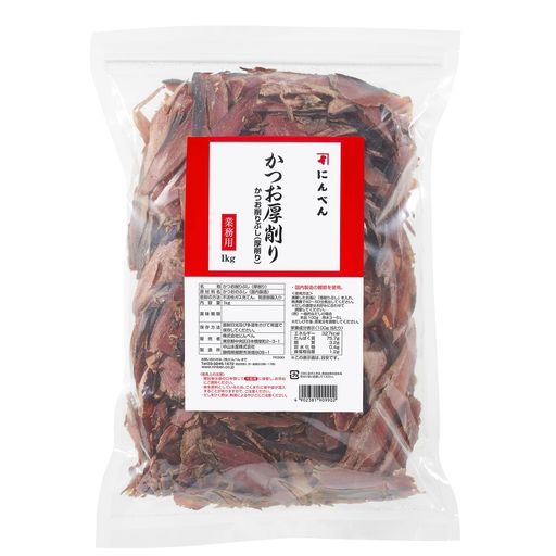 にんべん 【業務用】 かつお厚削り 1kg(削り節)[大容量 かつお節 あらぶし だし プロ仕様] 1699年創業 鰹節・だし専門店のにんべん