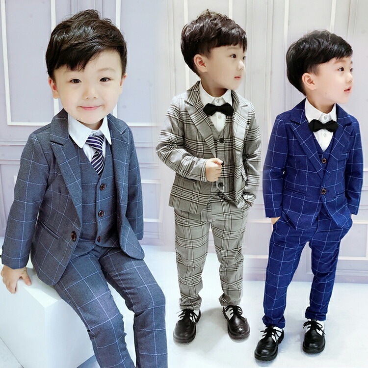 再再々入荷男子 入学式 ジュニア 90-170cm 【4colors】 男子 子供 キッズ タキシード ベスト付き 男子 卒業式 男子 入学式 男子 男児 卒業式 発表会 結婚式 七五三90cm