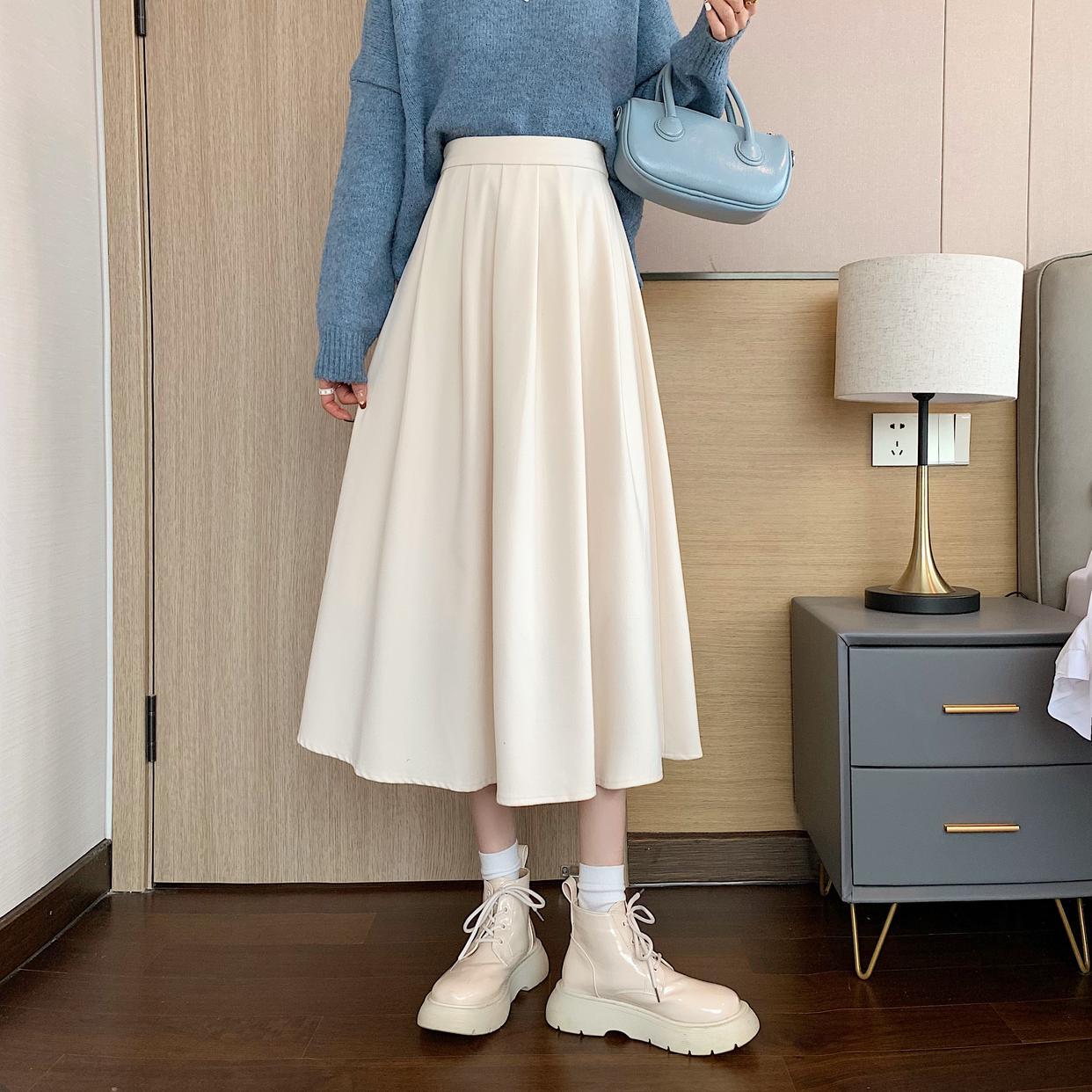 スカート ボトムス フレアスカート ミモレ ミモレ丈 ロング ロング丈 フレア Aライン ハイウエスト かわいい 大人可愛い シンプル カジュアル おしゃれ お洒落 大人女子 こなれ感 ラフ ガーリー